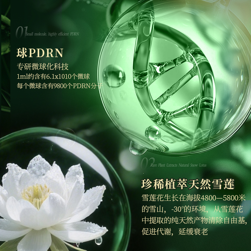 科技球PDRN+珍稀植萃天然雪莲成分