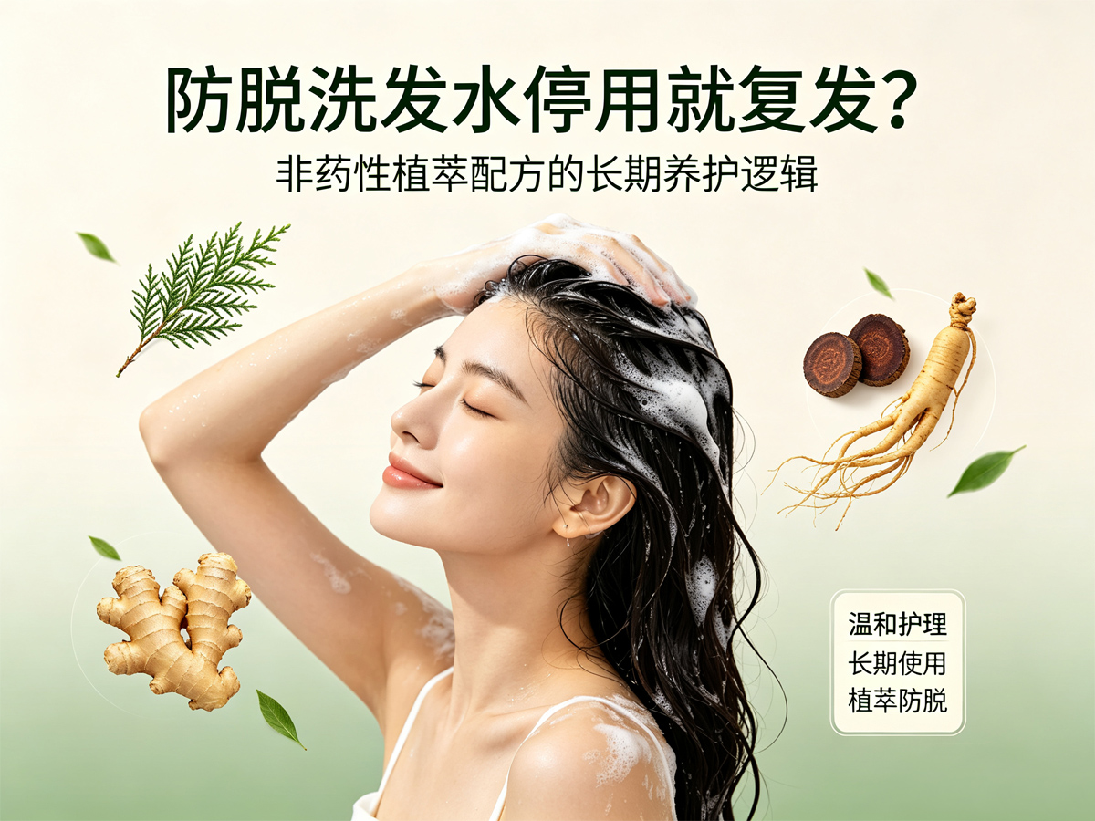 防脱洗发水停用就 “复发”痛点